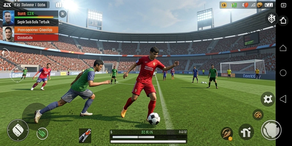 Gameplay menyerupai pertandingan sepak bola nyata di 8ZK.