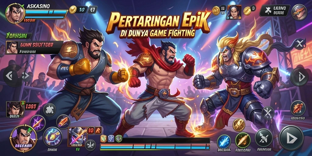 Gameplay seru di ASKASINO dengan pertarungan mendebarkan.