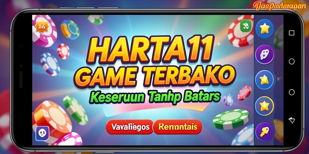 Tampilan menarik gameplay HARTA11 yang penuh warna dan seru.