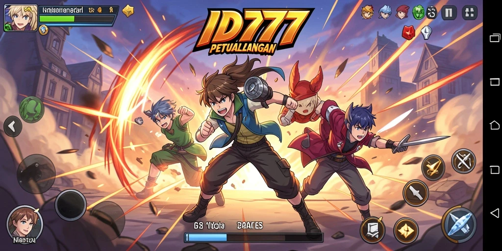 Screenshot ID777 menampilkan aksi seru dalam dunia Anime.