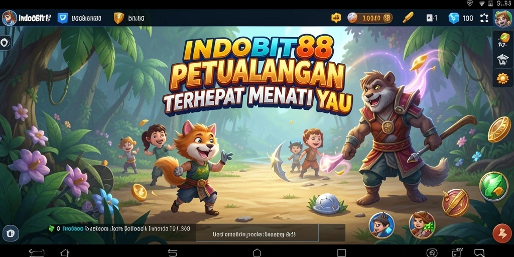 Tampilan gameplay petualangan menakjubkan di INDOBIT88.