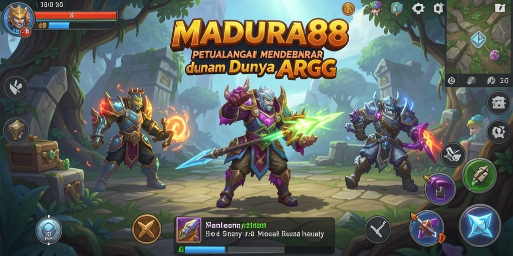 Tampilan gameplay mendebarkan dalam MADURA88 yang penuh aksi.