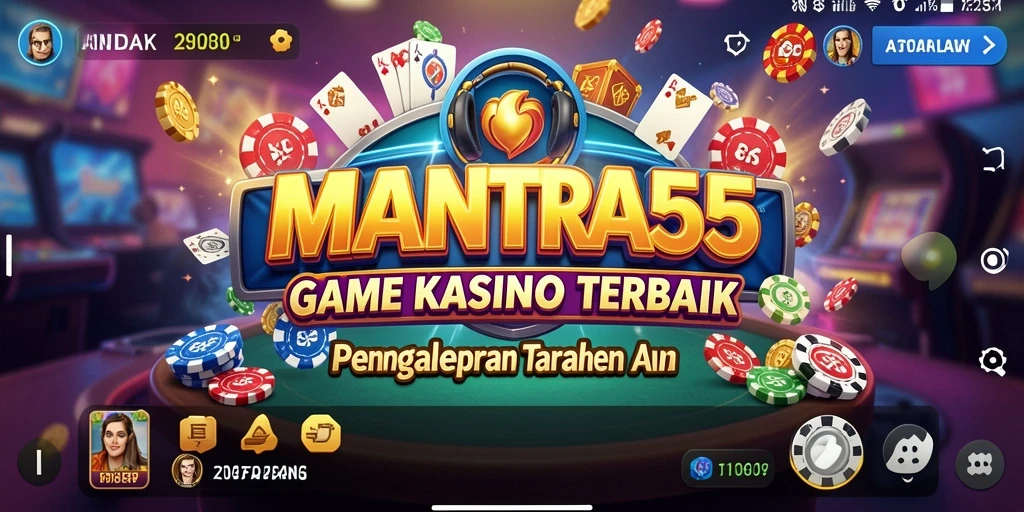 Screenshot utama <strong>MANTRA55</strong> menampilkan gameplay Kasino yang mendebarkan.