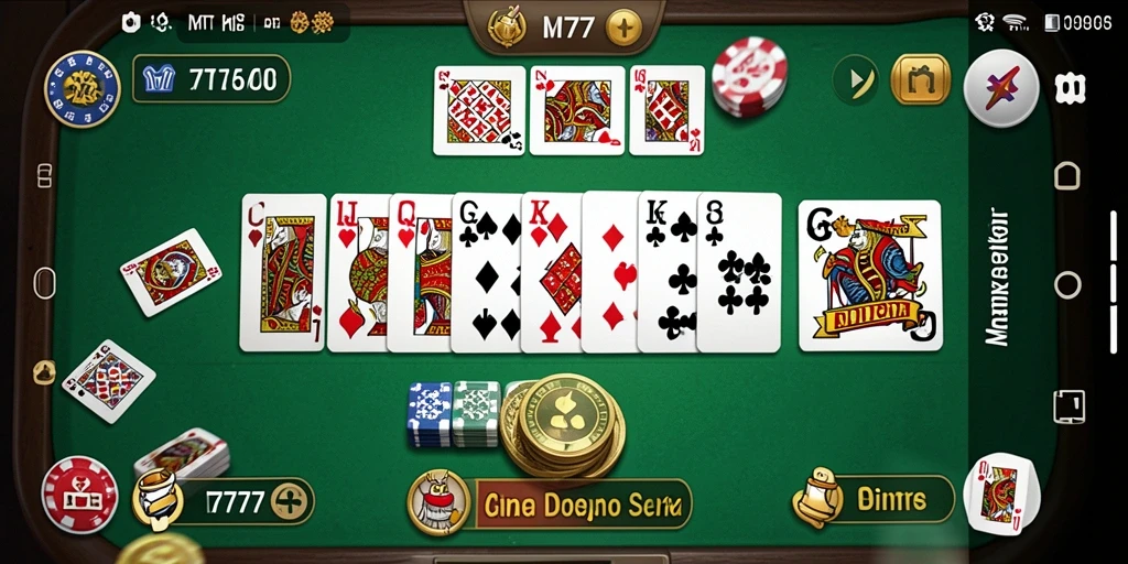 Screenshot gameplay MT777 menampilkan keseruan bermain domino.