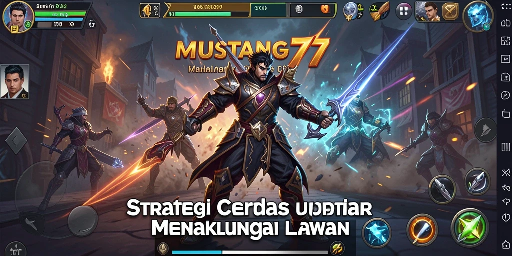 Gameplay <strong>MUSTANG77</strong> yang mendebarkan dengan pertempuran strategis yang intens.