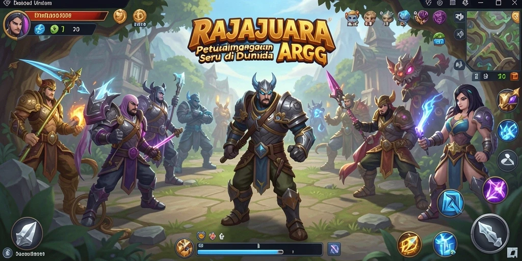 Screenshot RAJAJUARA menunjukkan pertempuran yang menegangkan dan grafis yang mengagumkan.