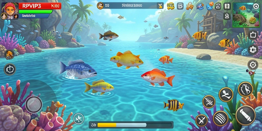 Tampilan keren dari gameplay Tembak Ikan di RPVIP3.