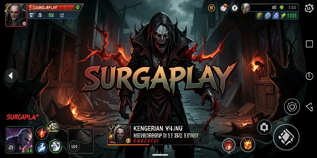 Tangkapan layar utama SURGAPLAY menampilkan suasana mencekam dan permainan yang penuh ketegangan.